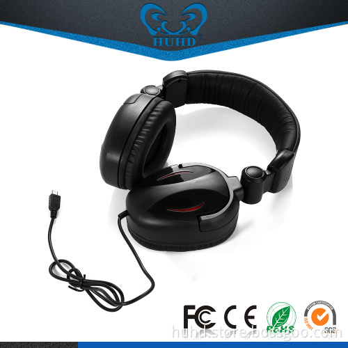 Competitive Price multi color wired gaming headset noise cancelling led headphones